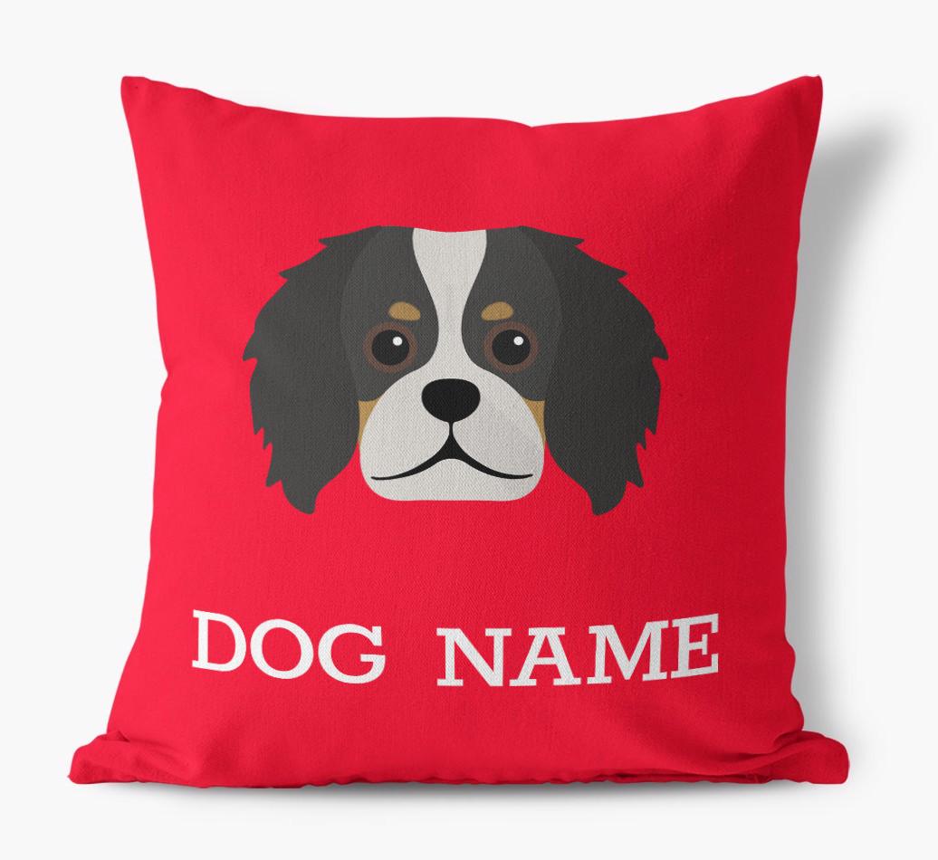 {dogsName}'s Icon: Personalized {breedFullName} Canvas Pillow