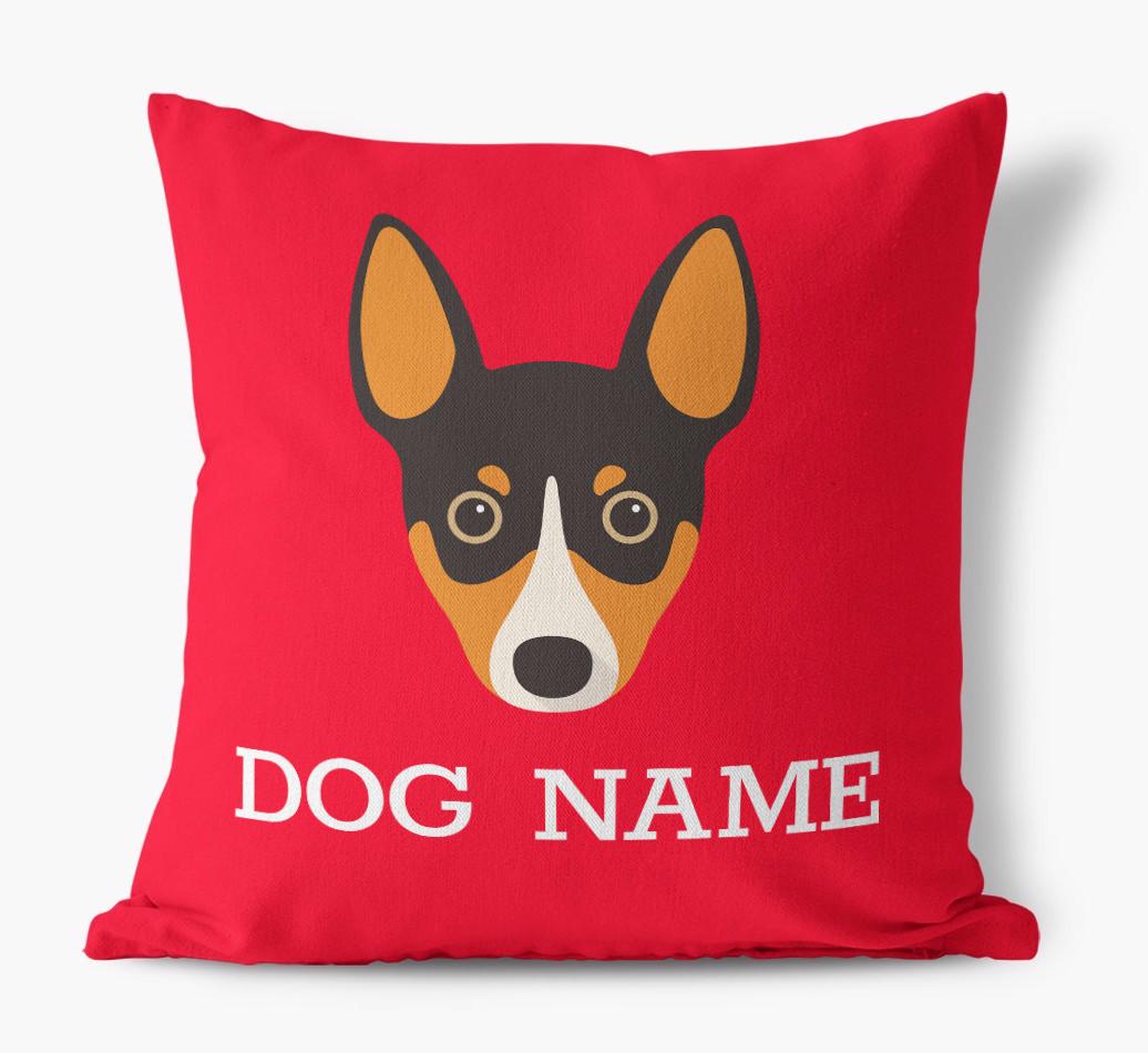 {dogsName}'s Icon: Personalized {breedFullName} Canvas Pillow