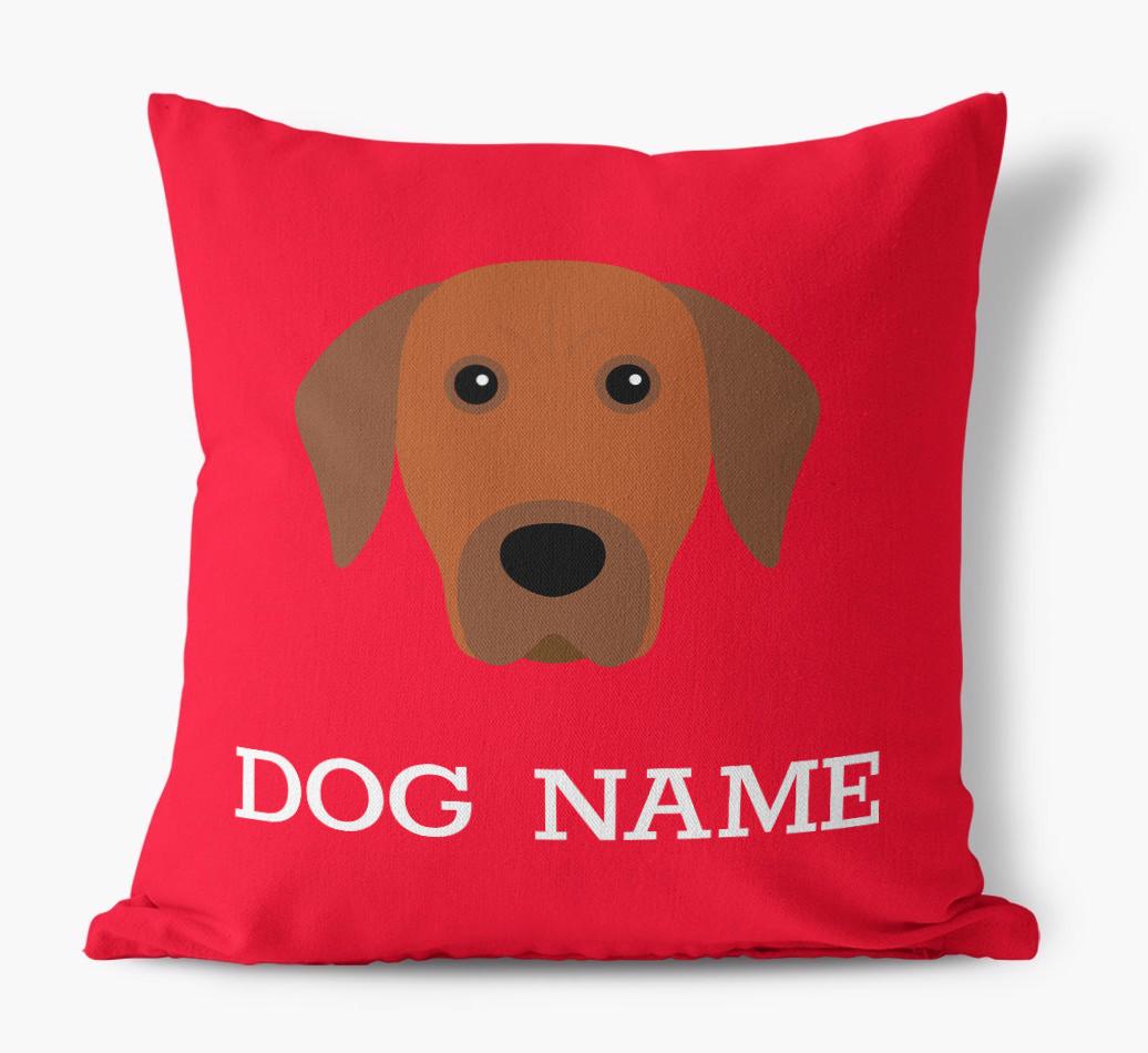 {dogsName}'s Icon: Personalized {breedFullName} Canvas Pillow