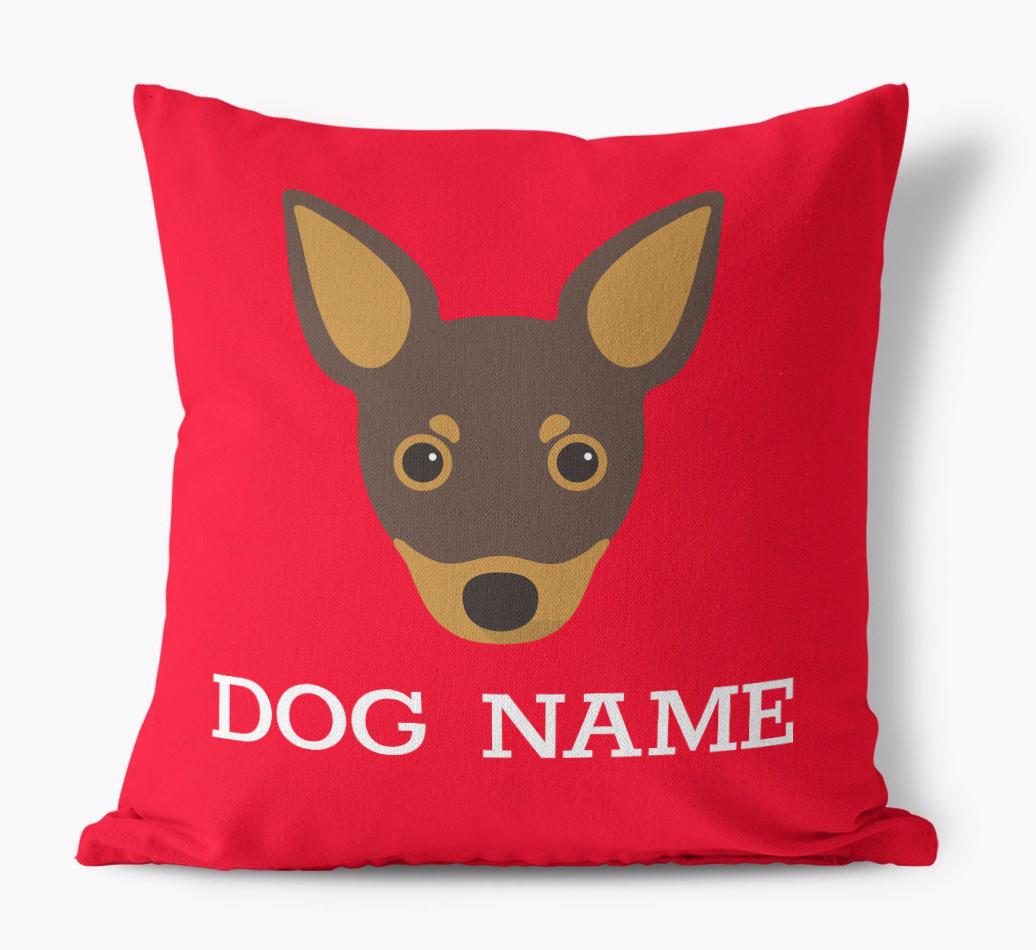 {dogsName}'s Icon: Personalized {breedFullName} Canvas Pillow
