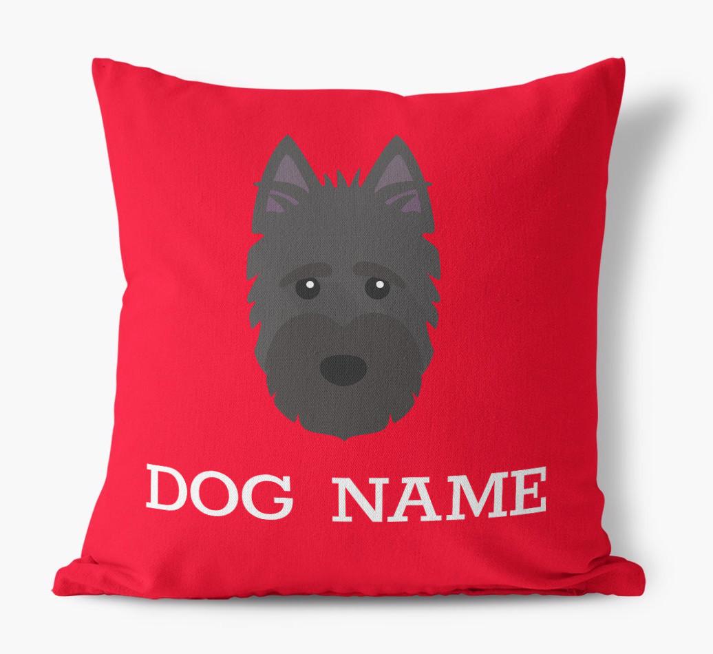 {dogsName}'s Icon: Personalized {breedFullName} Canvas Pillow