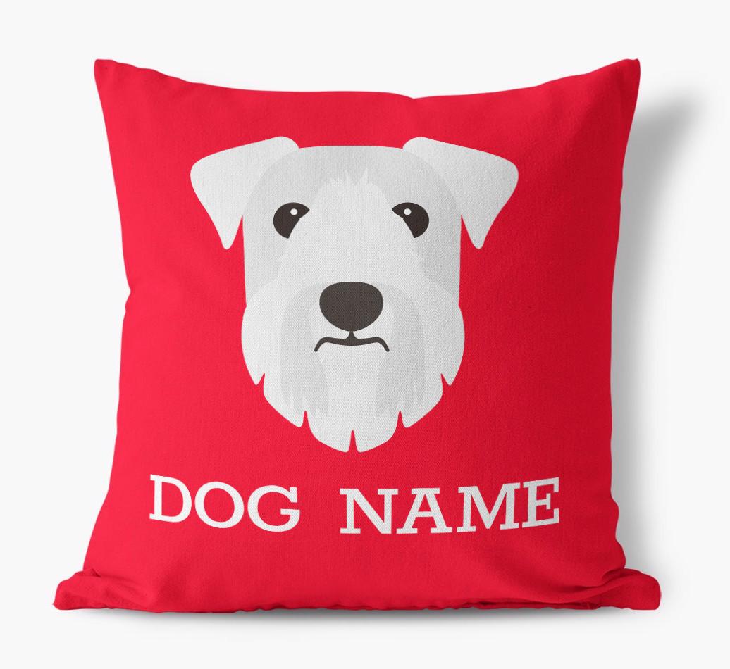 {dogsName}'s Icon: Personalized {breedFullName} Canvas Pillow