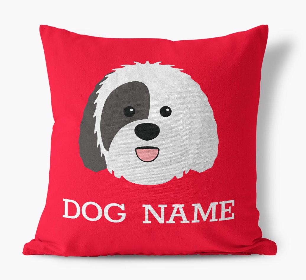 {dogsName}'s Icon: Personalized {breedFullName} Canvas Pillow
