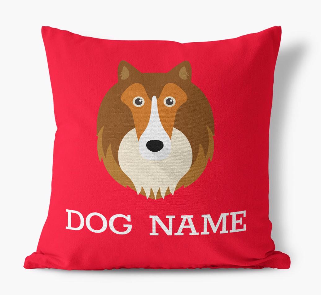 {dogsName}'s Icon: Personalized {breedFullName} Canvas Pillow