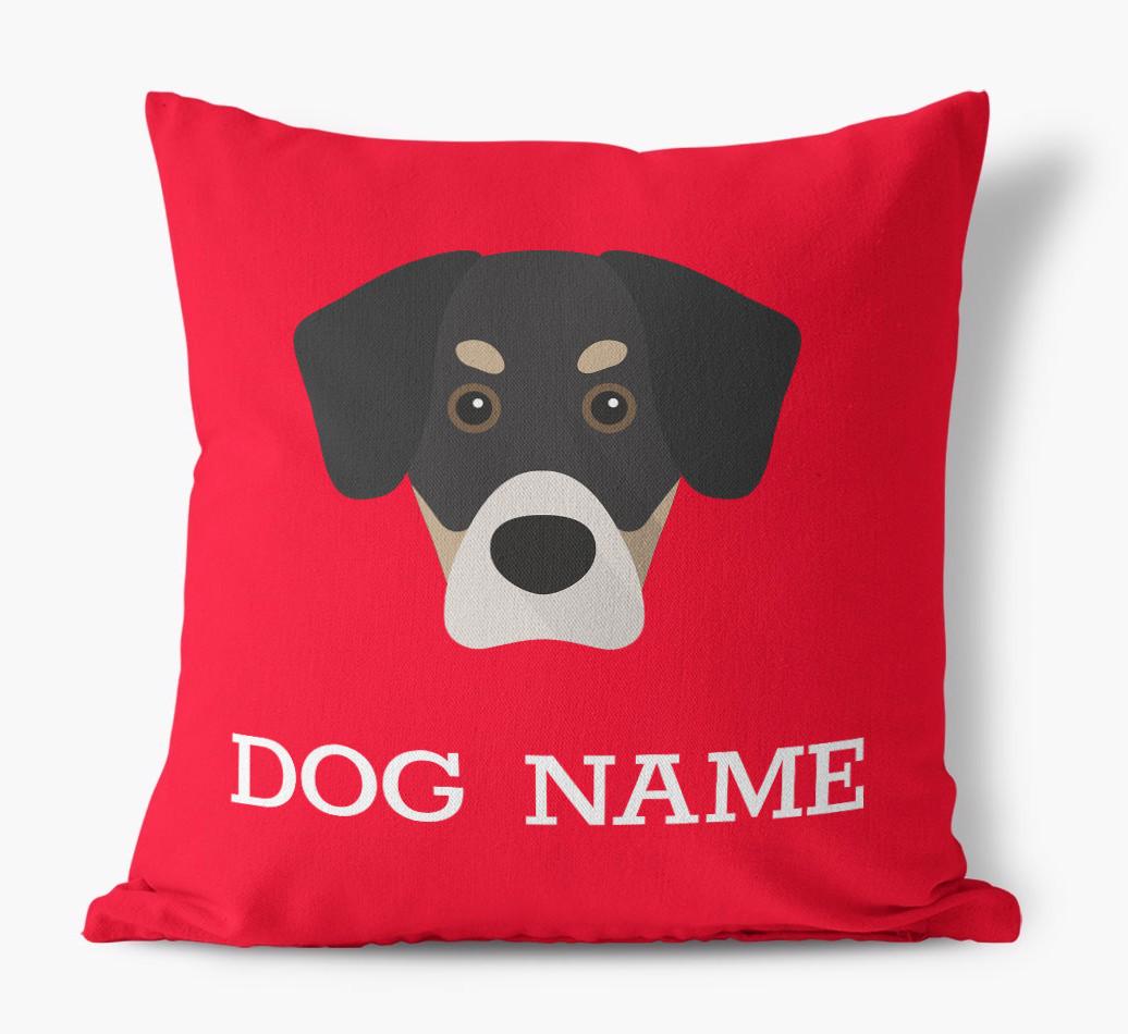 {dogsName}'s Icon: Personalized {breedFullName} Canvas Pillow