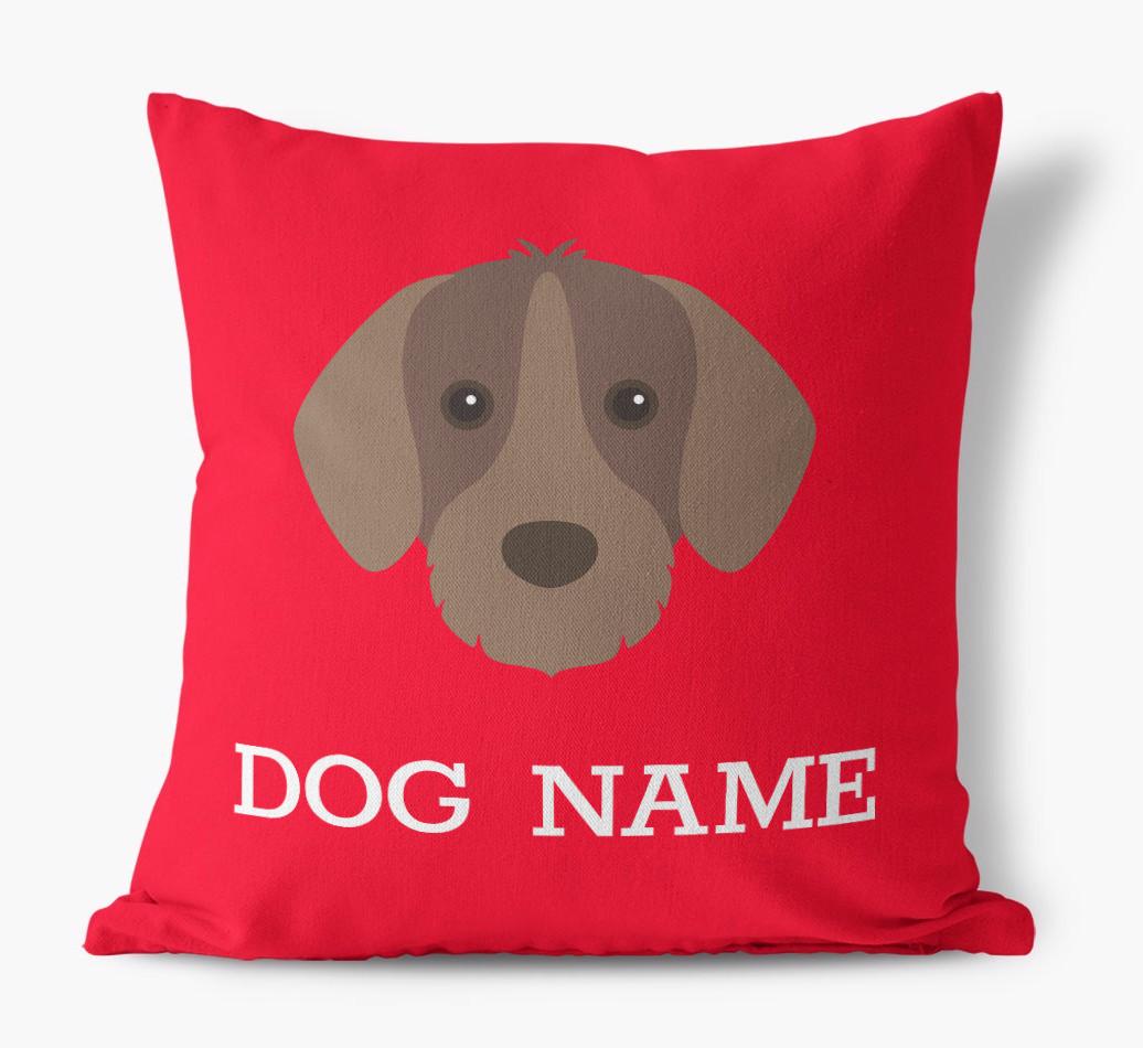 {dogsName}'s Icon: Personalized {breedFullName} Canvas Pillow