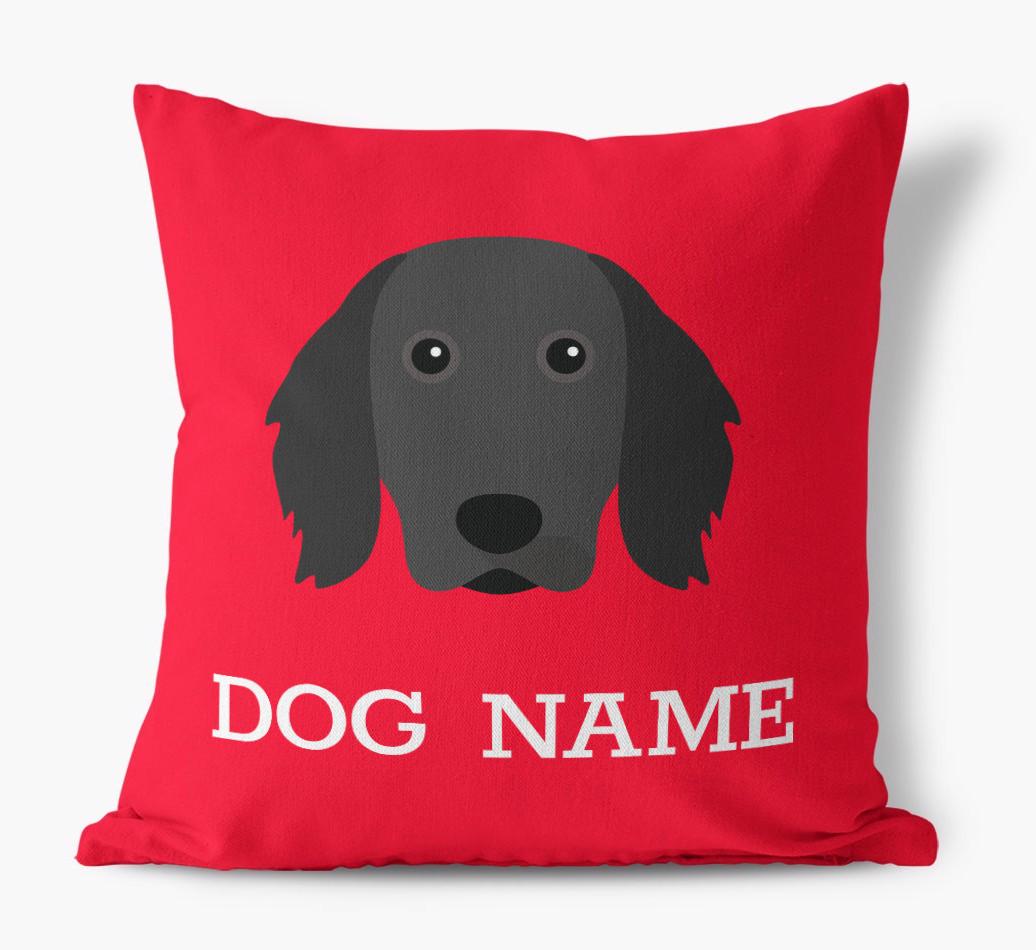 {dogsName}'s Icon: Personalized {breedFullName} Canvas Pillow