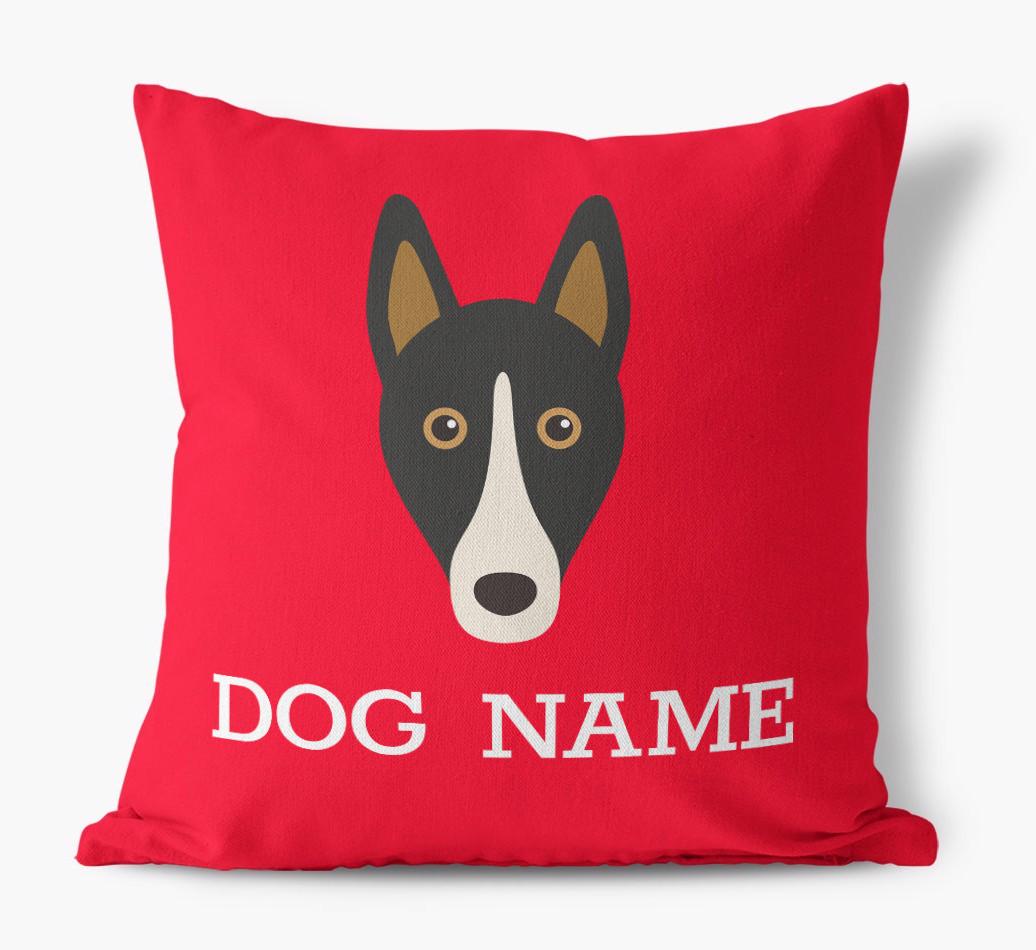 {dogsName}'s Icon: Personalized {breedFullName} Canvas Pillow