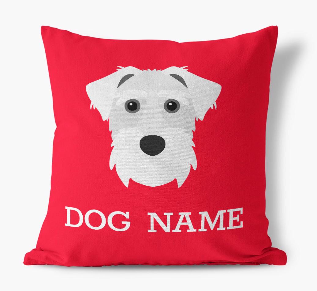 {dogsName}'s Icon: Personalized {breedFullName} Canvas Pillow