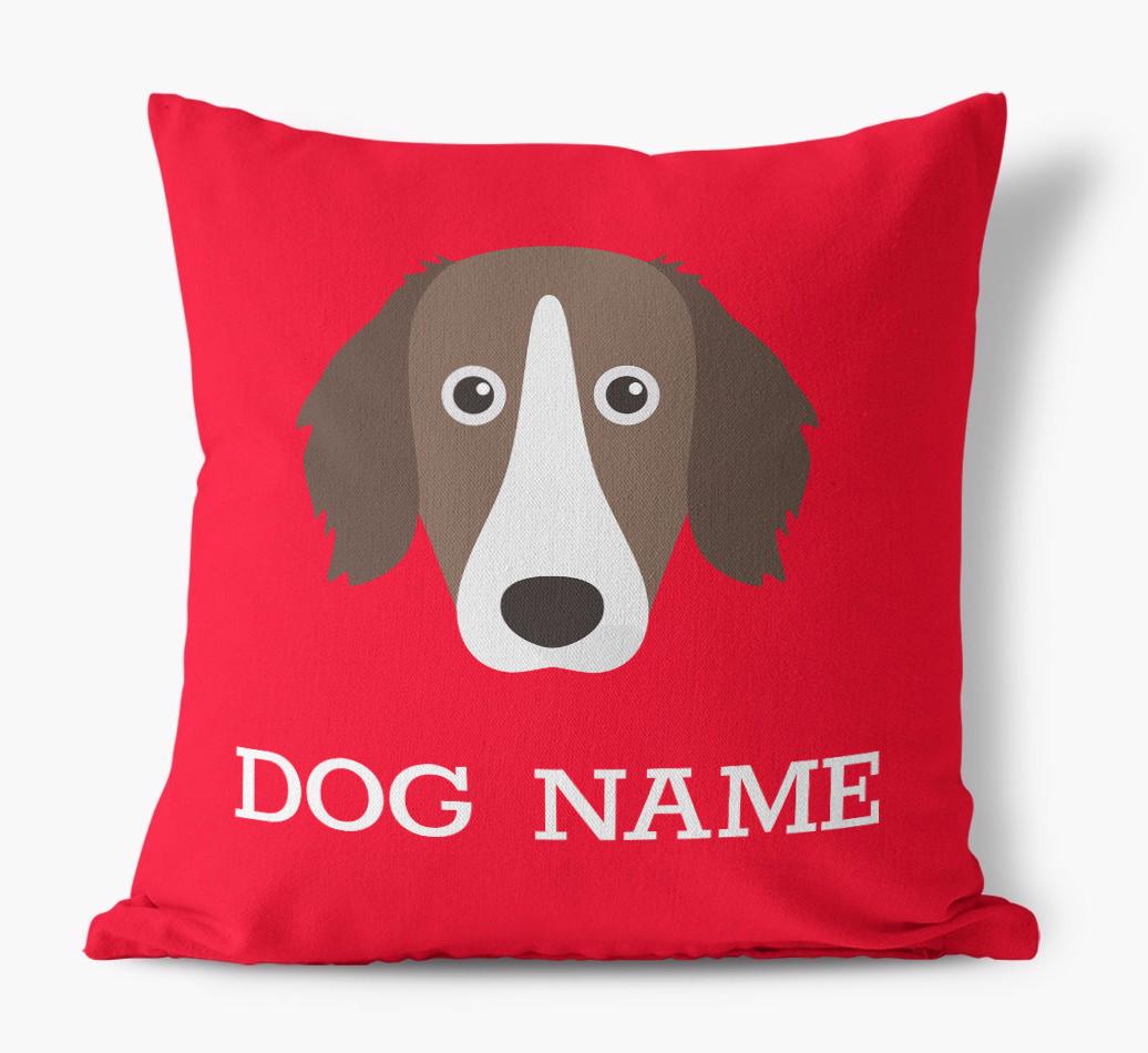 {dogsName}'s Icon: Personalized {breedFullName} Canvas Pillow