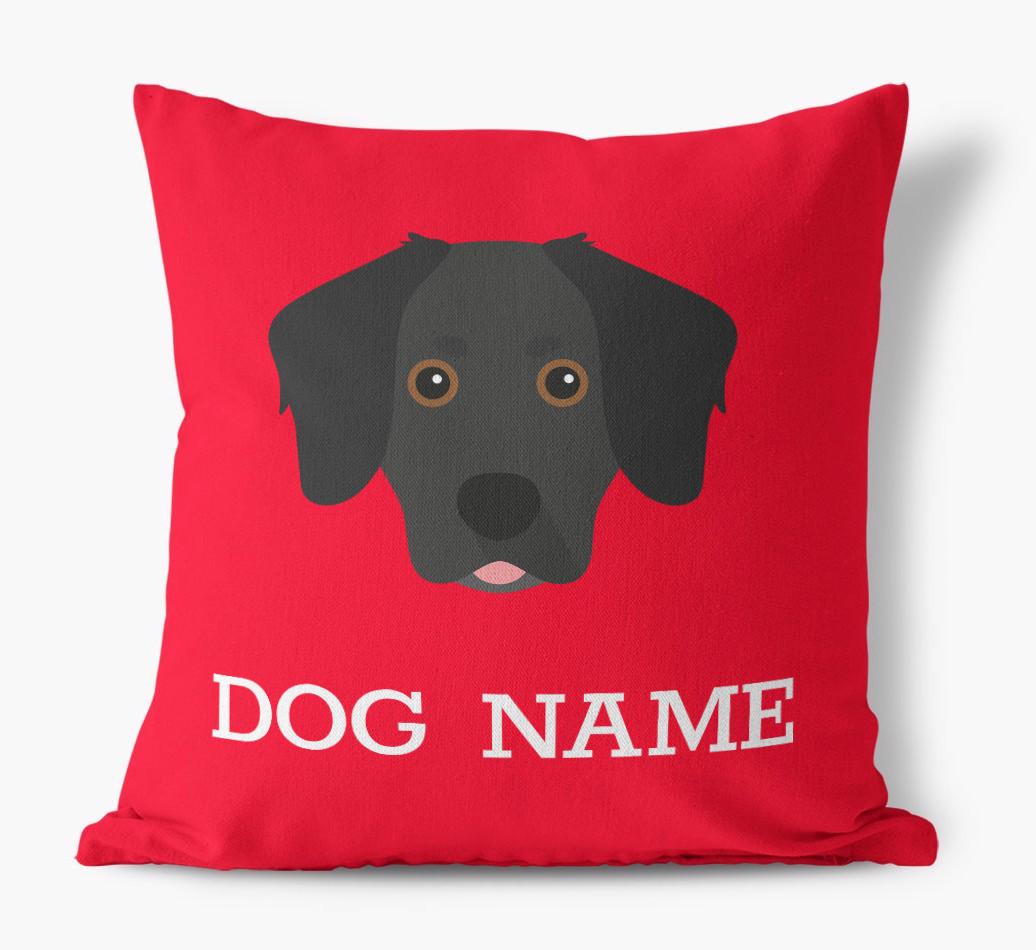 {dogsName}'s Icon: Personalized {breedFullName} Canvas Pillow