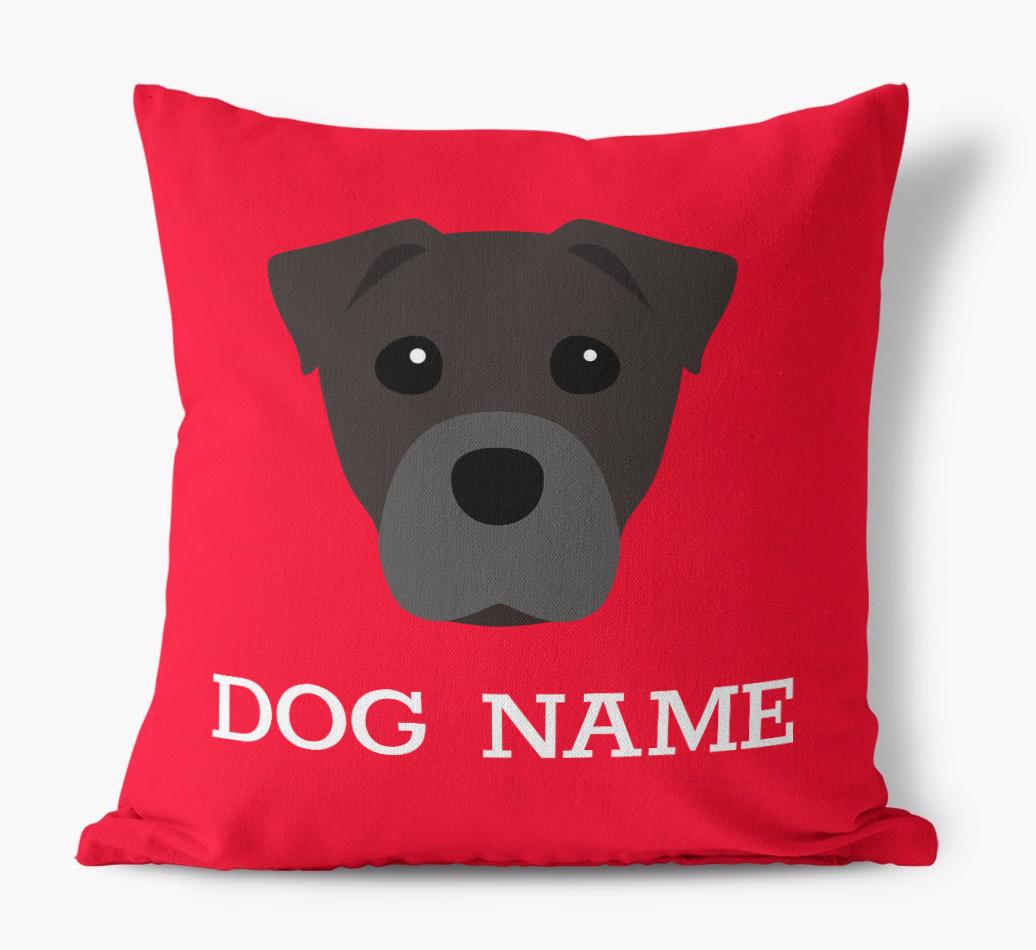 {dogsName}'s Icon: Personalized {breedFullName} Canvas Pillow