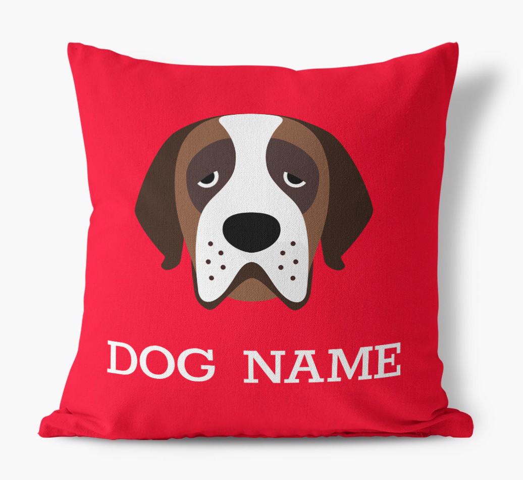 {dogsName}'s Icon: Personalized {breedFullName} Canvas Pillow