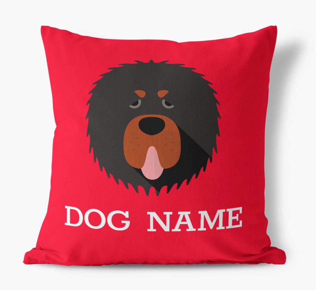 {dogsName}'s Icon: Personalized {breedFullName} Canvas Pillow