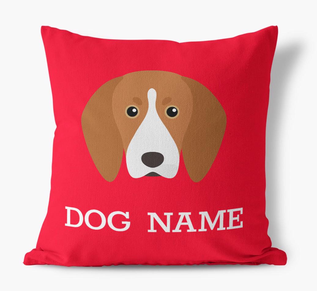 {dogsName}'s Icon: Personalized {breedFullName} Canvas Pillow