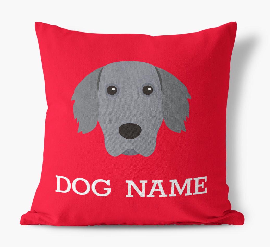 {dogsName}'s Icon: Personalized {breedFullName} Canvas Pillow