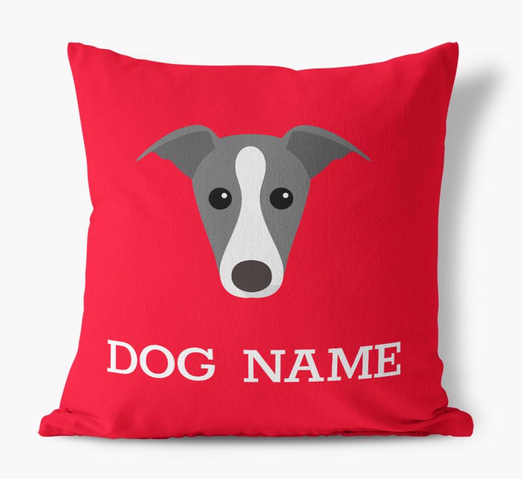 {dogsName}'s Icon: Personalised {breedFullName} Canvas Cushion