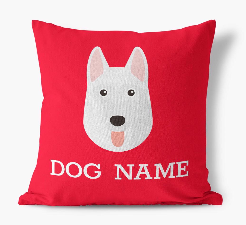 {dogsName}'s Icon: Personalized {breedFullName} Canvas Pillow