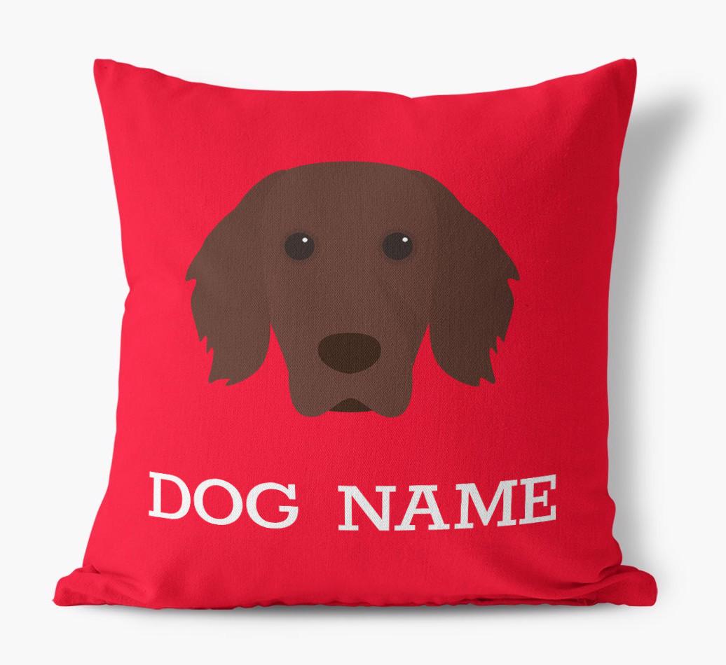 {dogsName}'s Icon: Personalized {breedFullName} Canvas Pillow