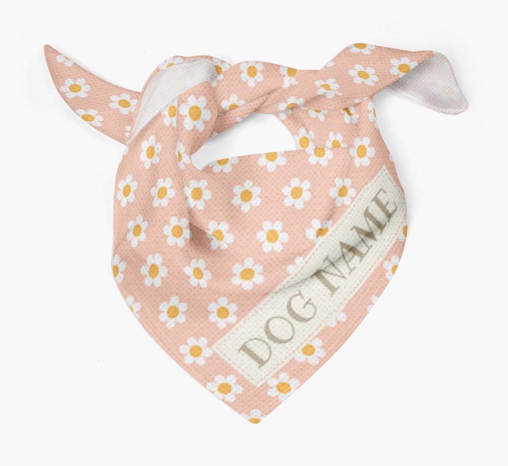 Spring Flowers : Personalised {breedFullName} Bandana 
