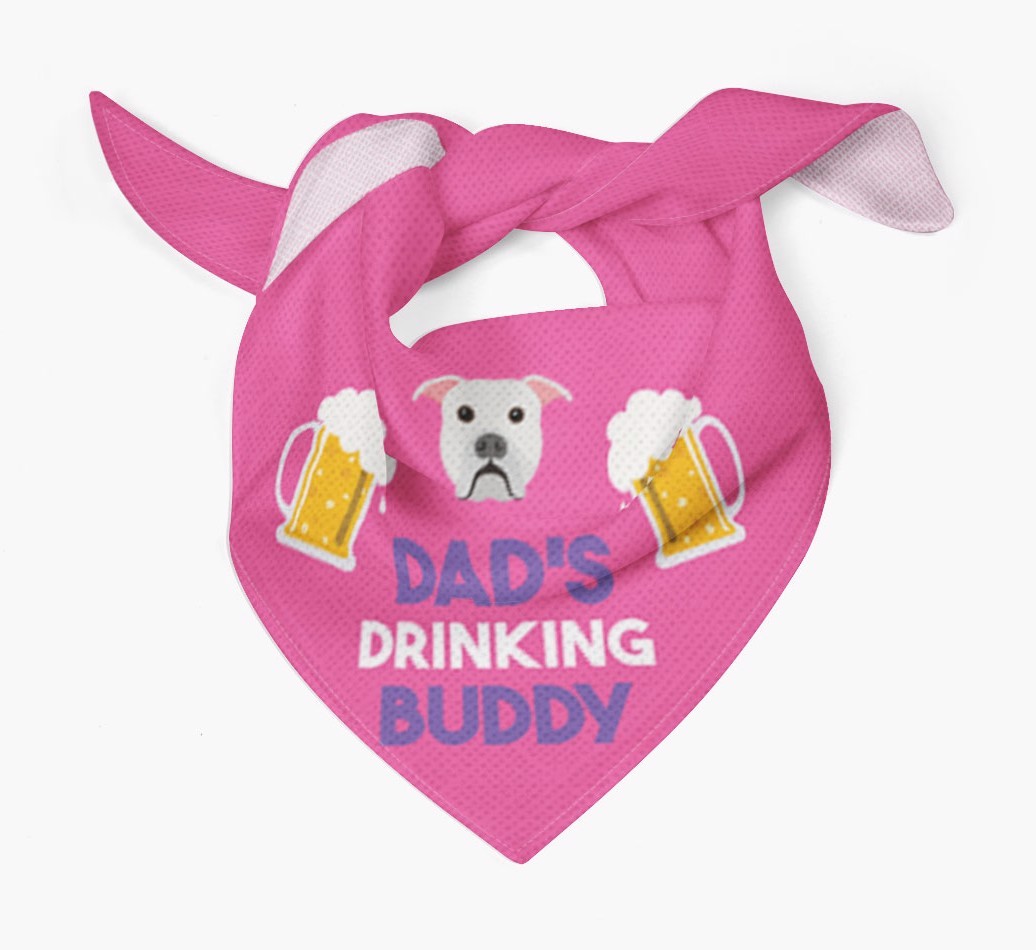 Dad's Drinking Buddy : Personalised {breedFullName} Bandana