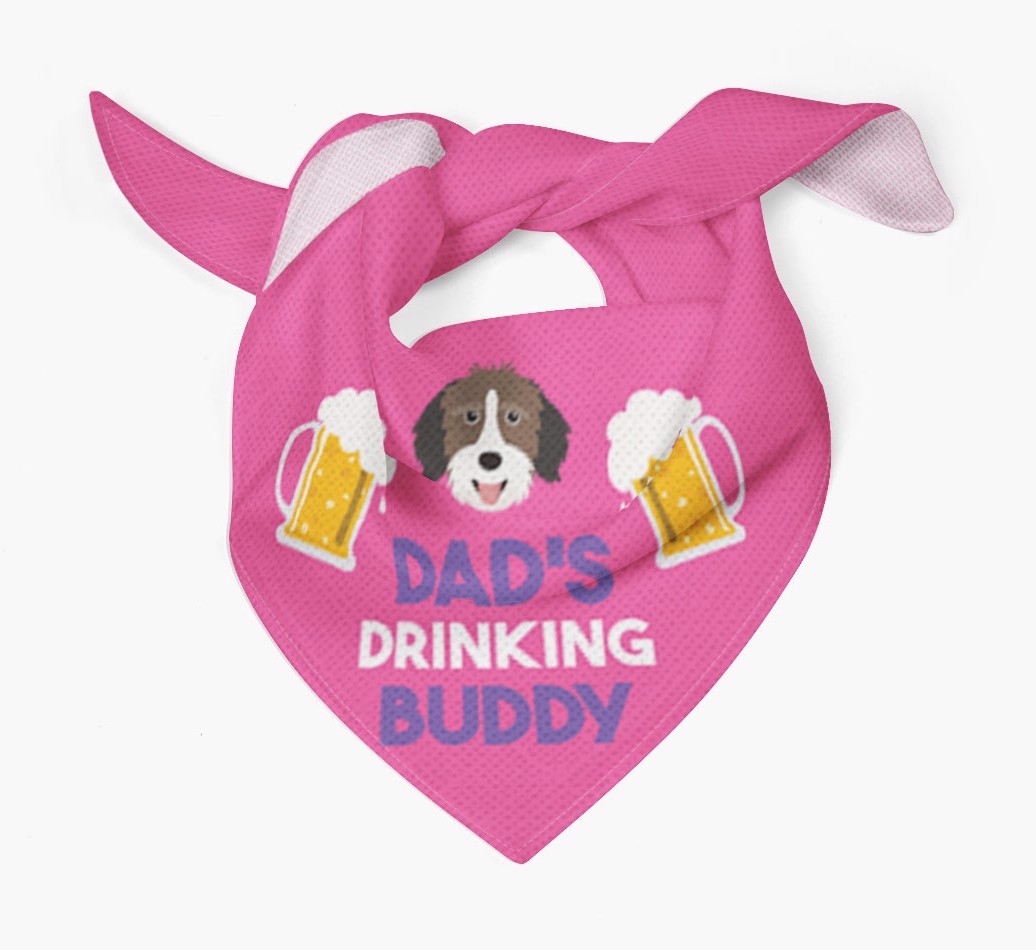 Dad's Drinking Buddy : Personalised {breedFullName} Bandana