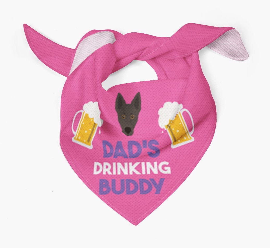 Dad's Drinking Buddy : Personalised {breedFullName} Bandana