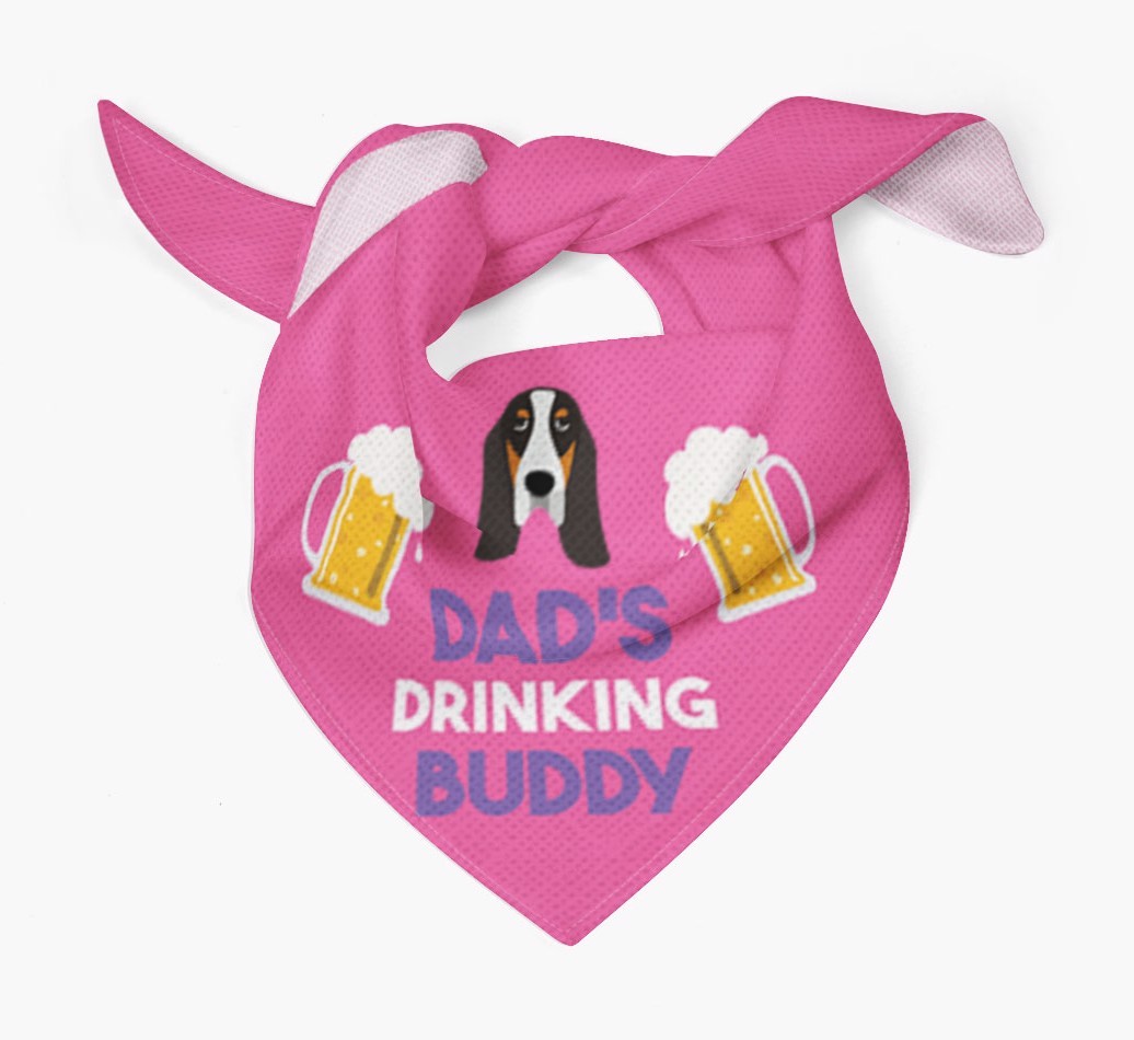 Dad's Drinking Buddy : Personalised {breedFullName} Bandana