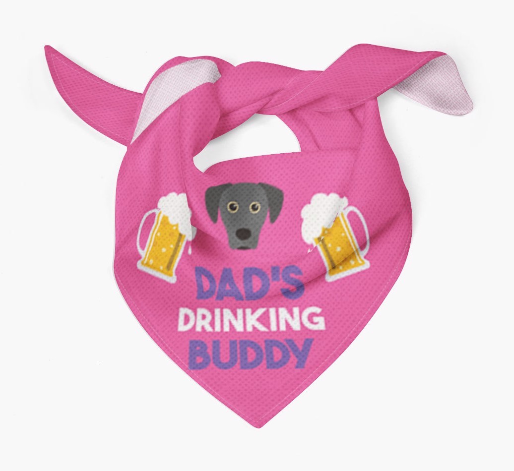 Dad's Drinking Buddy : Personalised {breedFullName} Bandana