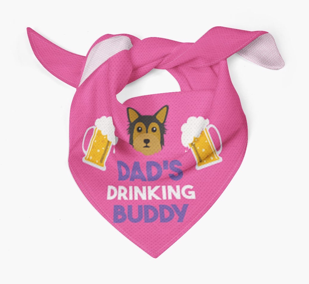 Dad's Drinking Buddy : Personalised {breedFullName} Bandana