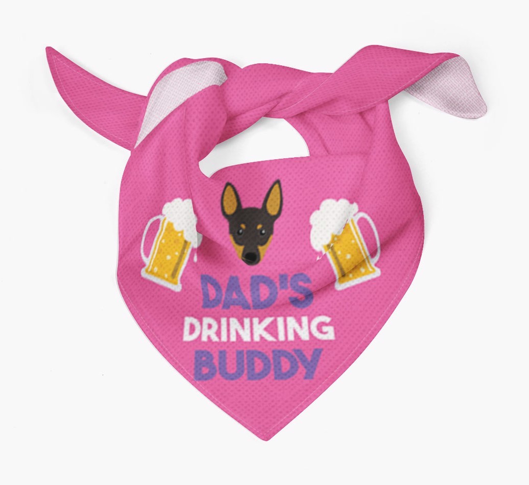 Dad's Drinking Buddy : Personalised {breedFullName} Bandana