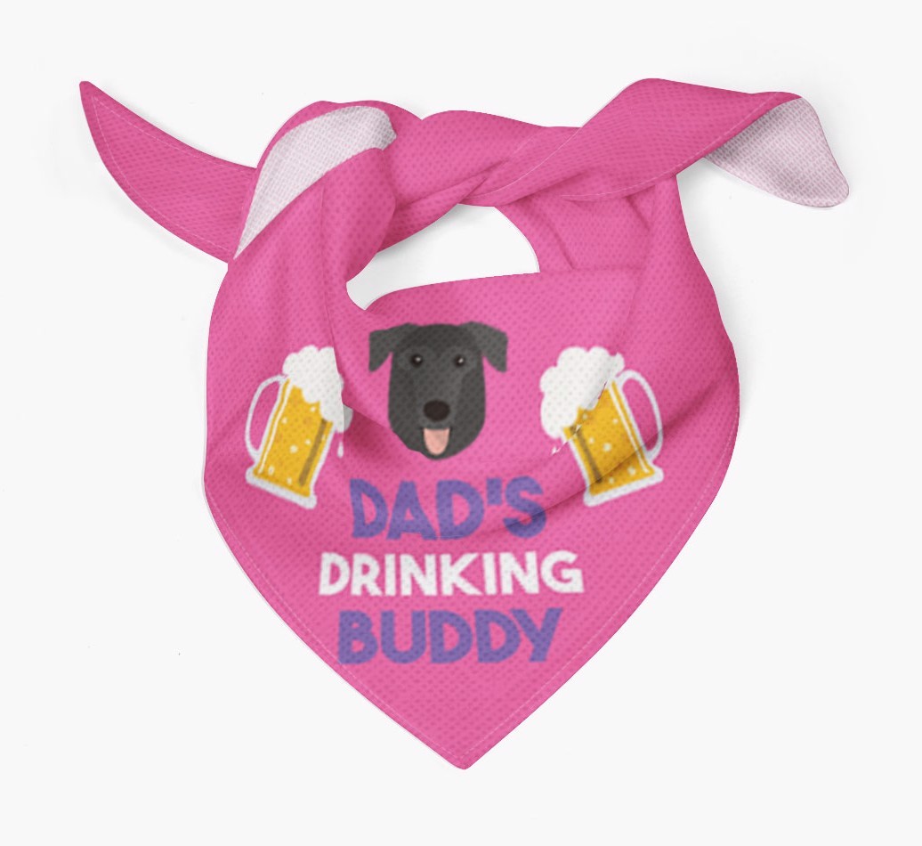 Dad's Drinking Buddy : Personalised {breedFullName} Bandana
