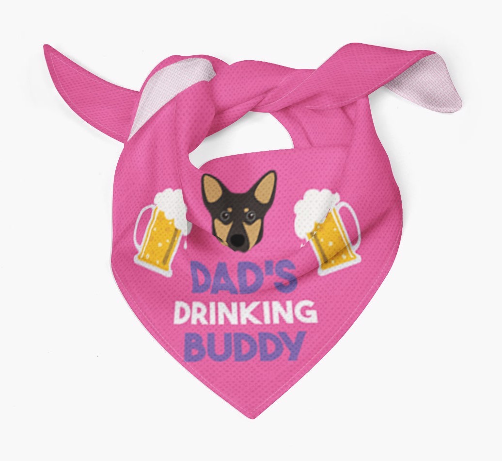 Dad's Drinking Buddy : Personalised {breedFullName} Bandana