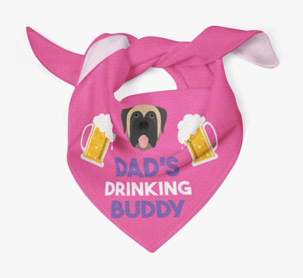 Dad's Drinking Buddy : Personalised {breedFullName} Bandana