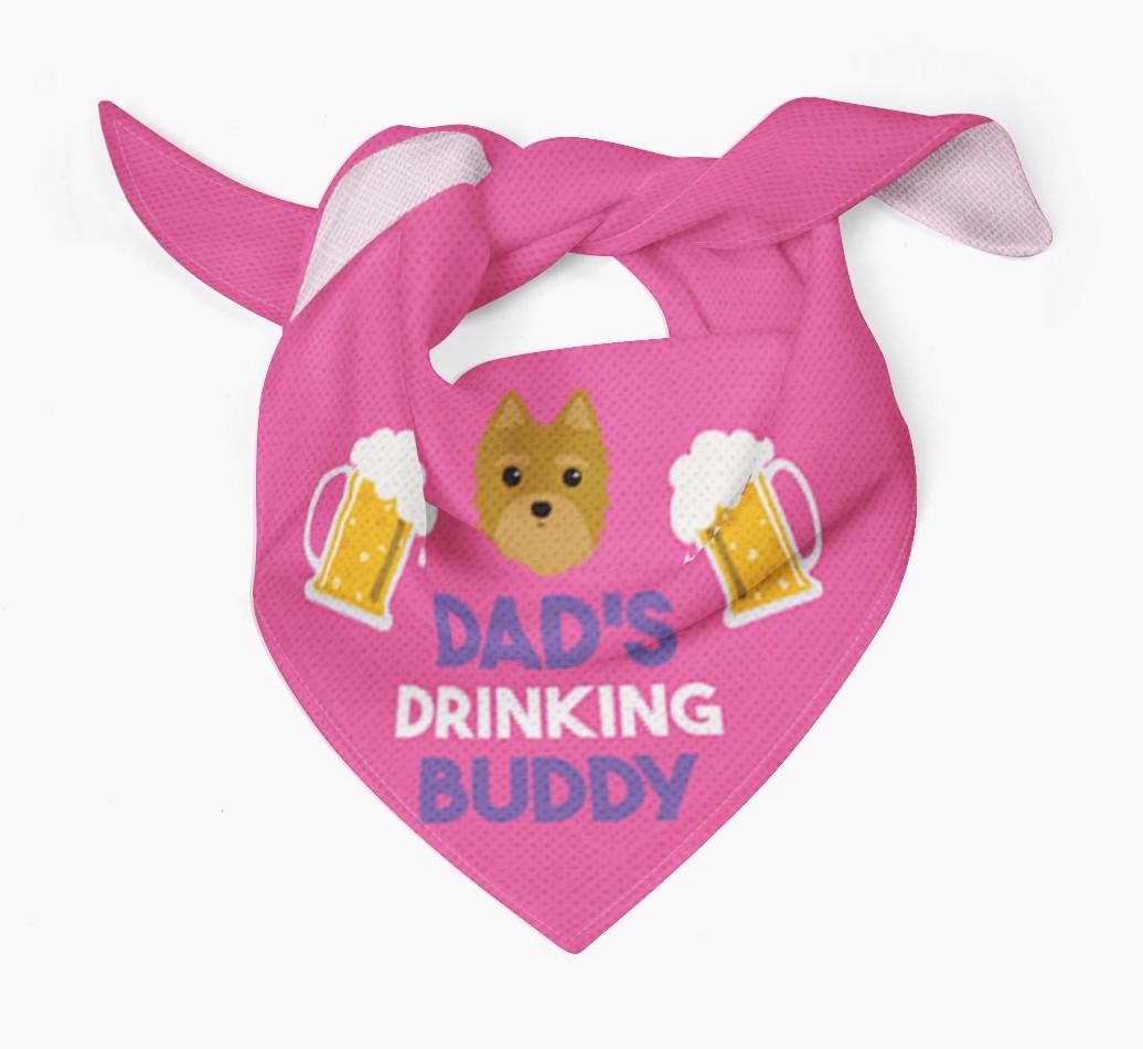 Dad's Drinking Buddy : Personalised {breedFullName} Bandana