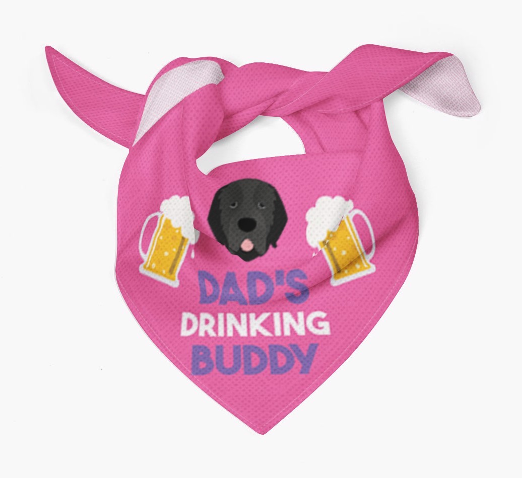 Dad's Drinking Buddy : Personalised {breedFullName} Bandana