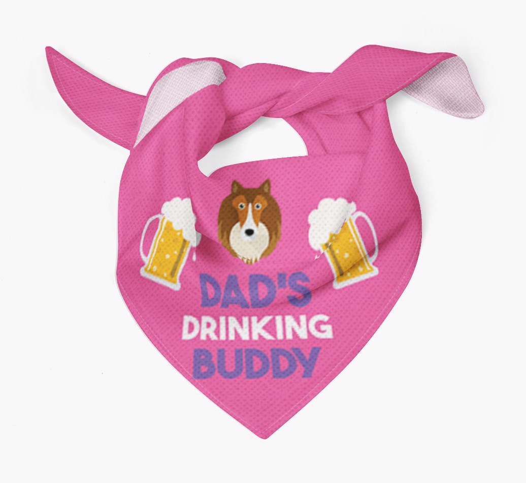 Dad's Drinking Buddy : Personalised {breedFullName} Bandana