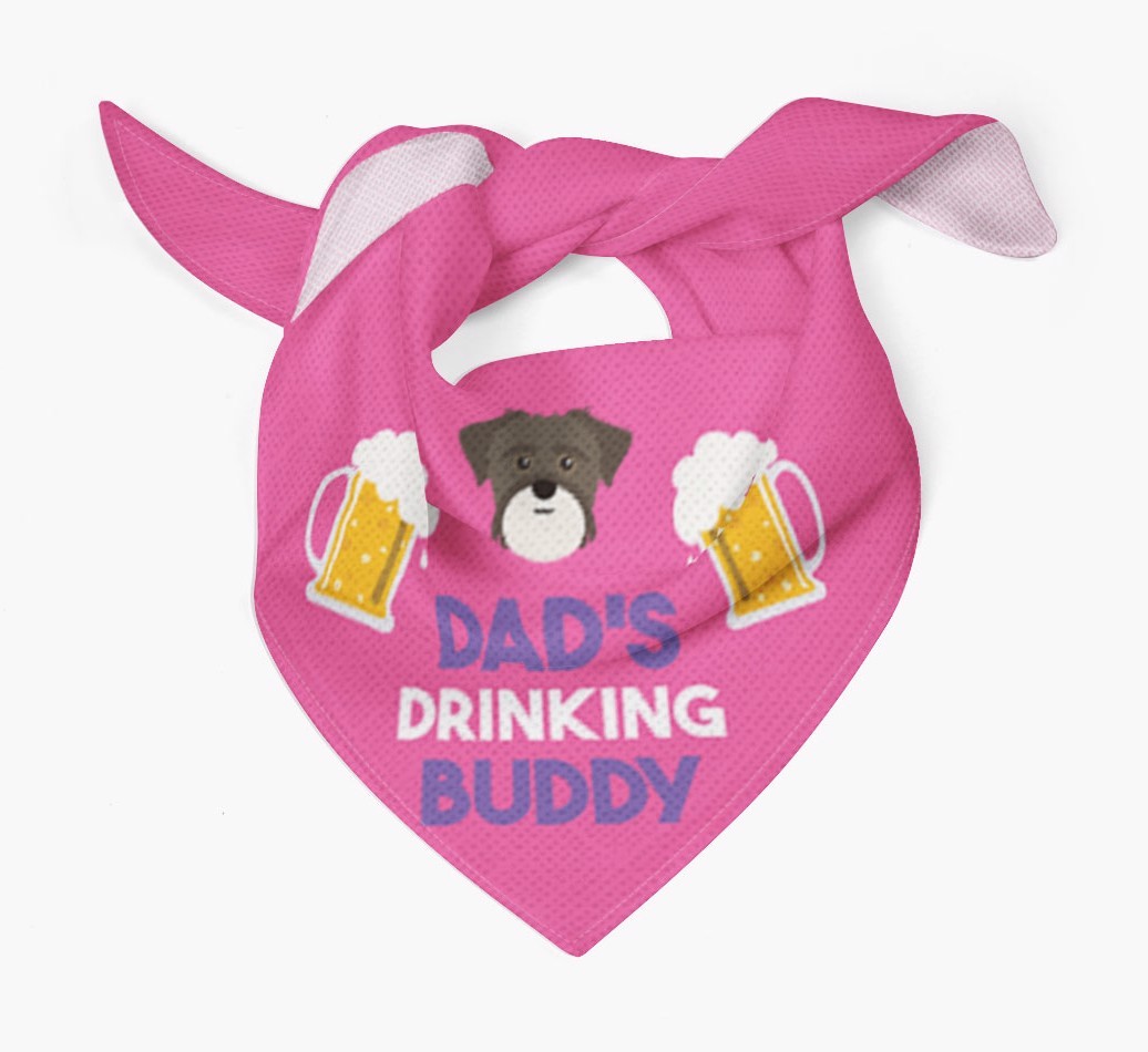 Dad's Drinking Buddy : Personalised {breedFullName} Bandana