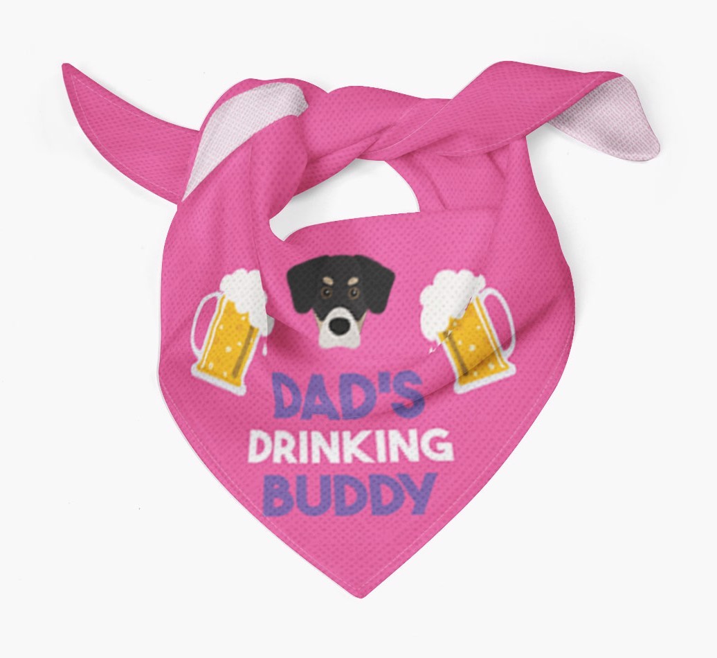 Dad's Drinking Buddy : Personalised {breedFullName} Bandana