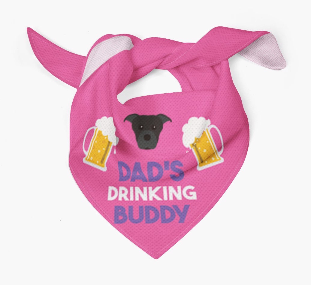 Dad's Drinking Buddy : Personalised {breedFullName} Bandana