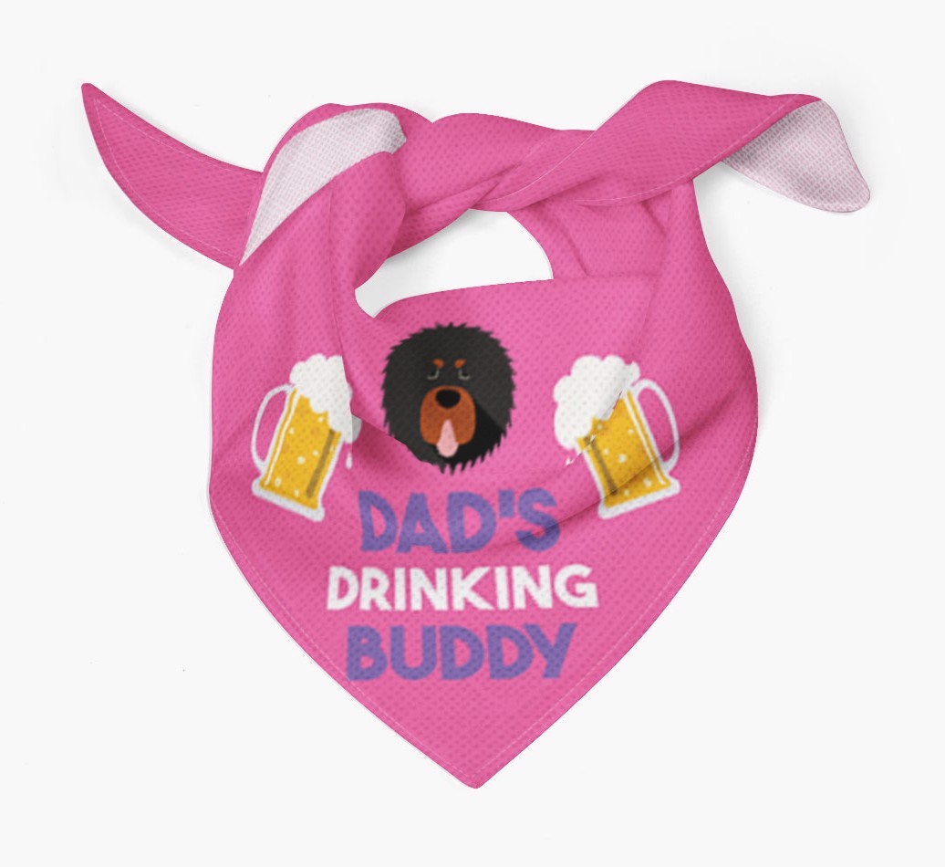 Dad's Drinking Buddy : Personalised {breedFullName} Bandana