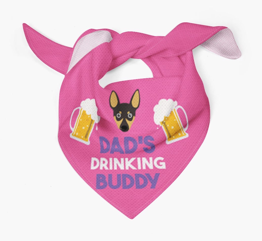 Dad's Drinking Buddy : Personalised {breedFullName} Bandana