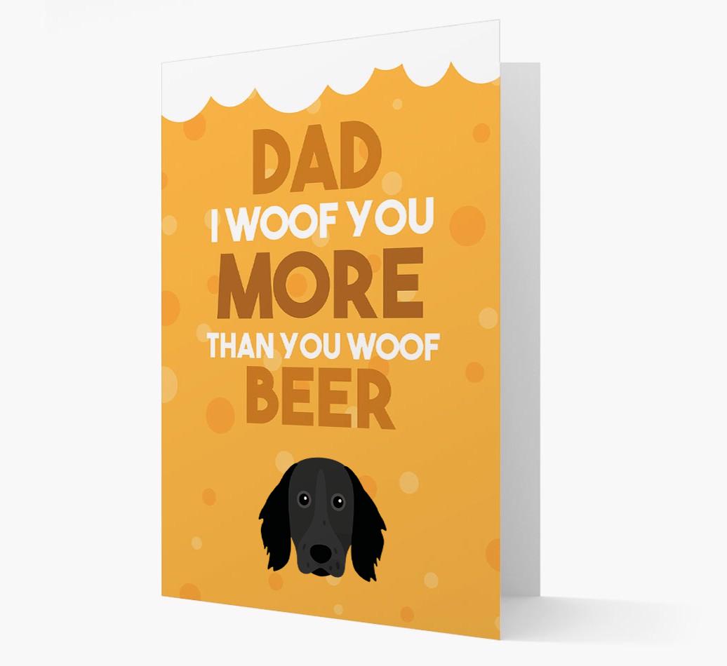 'Woof you more than you woof Beer' Card with {breedFullName} Icon