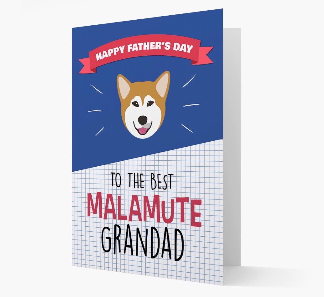 'Best {breedCommonName} Grandad' Card with {breedFullName} Icon
