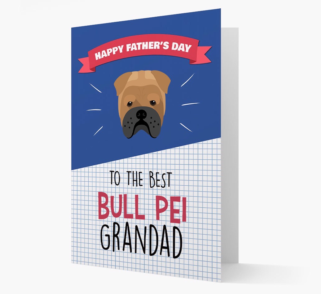 'Best {breedCommonName} Grandad' Card with {breedFullName} Icon