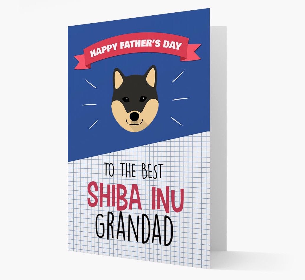 'Best {breedCommonName} Grandad' Card with {breedFullName} Icon