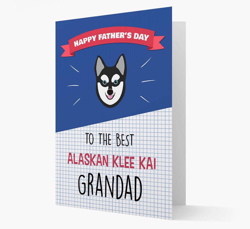 'Best {breedCommonName} Grandad' Card with {breedFullName} Icon