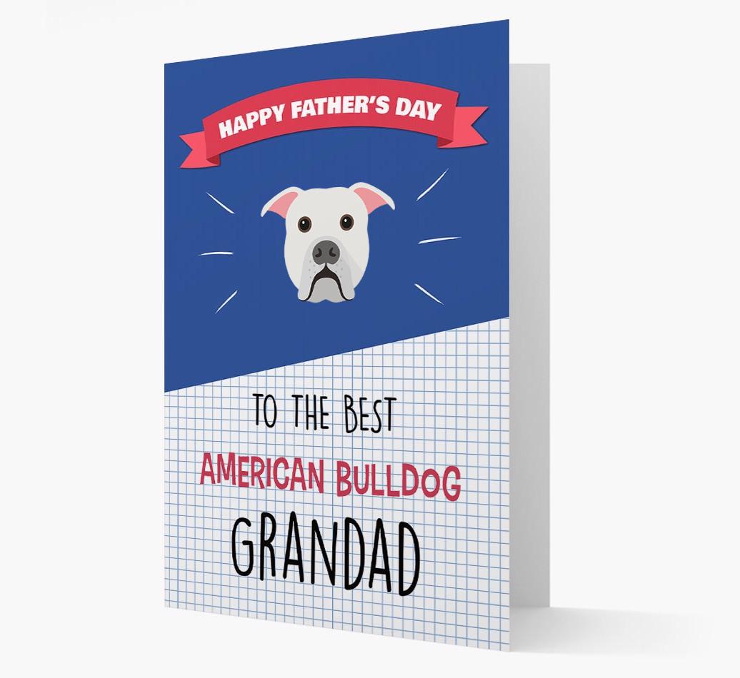 'Best {breedCommonName} Grandad' Card with {breedFullName} Icon