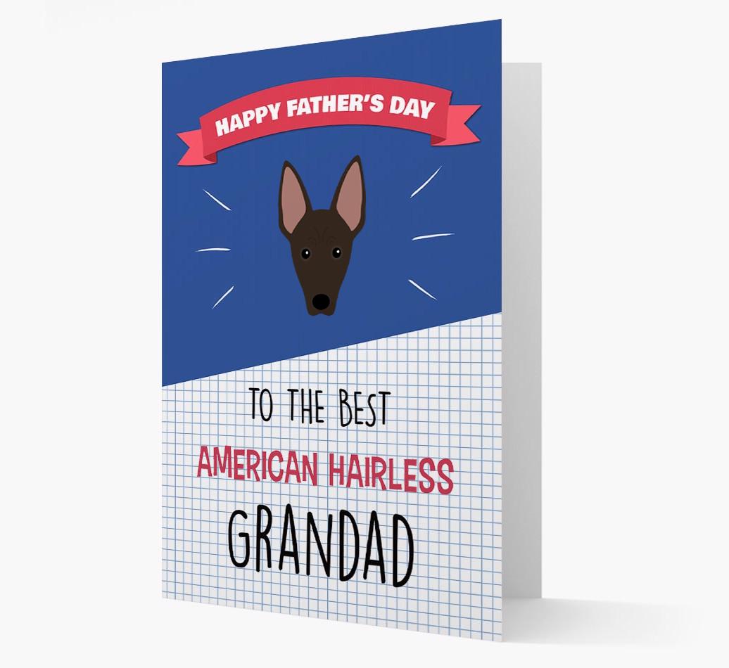 'Best {breedCommonName} Grandad' Card with {breedFullName} Icon