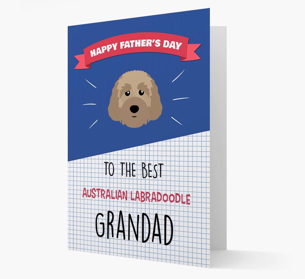 'Best {breedCommonName} Grandad' Card with {breedFullName} Icon